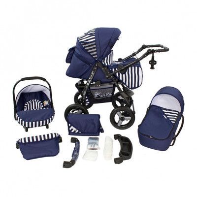 Barnvagn - Lirdo Kombi 3 in 1 Barnvagn - Blue/White