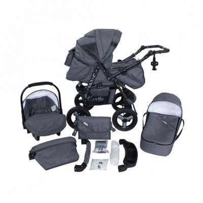 Barnvagn - Lirdo Kombi 3 in 1 Barnvagn - Dark Grey