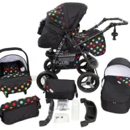 Barnvagn - Lirdo Kombi 3 in 1 Barnvagn - Dots