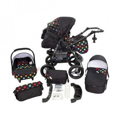 Barnvagn - Lirdo Kombi 3 in 1 Barnvagn - Dots