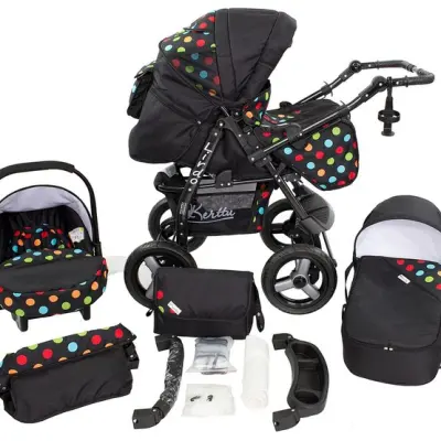 Barnvagn - Lirdo Kombi 3 in 1 Barnvagn - Dots