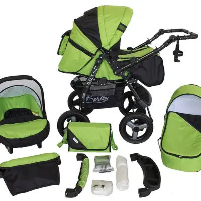 Barnvagn - Lirdo Kombi 3 in 1 Barnvagn - Green/Black