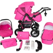 Barnvagn - Lirdo Kombi 3 in 1 Barnvagn - Pink