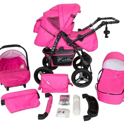 Barnvagn - Lirdo Kombi 3 in 1 Barnvagn - Pink