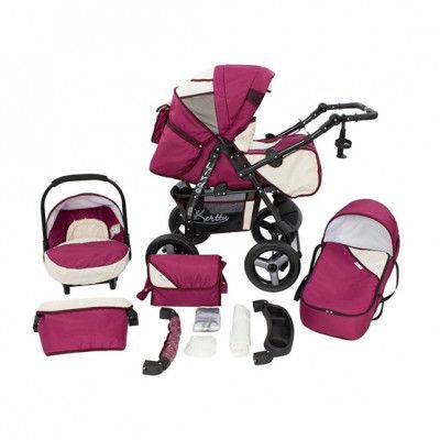 Barnvagn - Lirdo Kombi 3 in 1 Barnvagn - Purple
