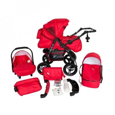 Barnvagn - Lirdo Kombi 3 in 1 Barnvagn - Red