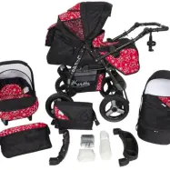 Barnvagn - Lirdo Kombi 3 in 1 Barnvagn - Red/Black