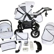 Barnvagn - Lirdo Kombi 3 in 1 Barnvagn - Snow