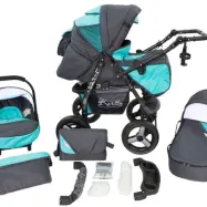 Barnvagn - Lirdo Kombi 3 in 1 Barnvagn - Turquoise/Grey