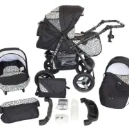 Barnvagn - Lirdo Kombi 3 in 1 Barnvagn - White/Black