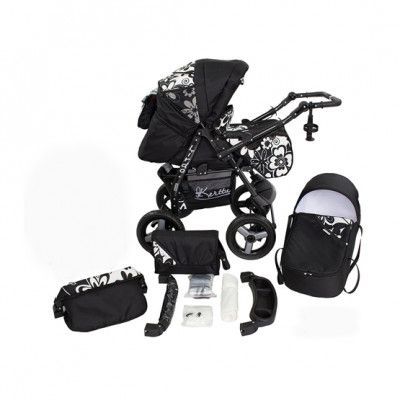 Barnvagn - Lirdo Kombi - Black/White