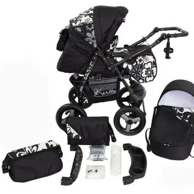 Barnvagn - Lirdo Kombi - Black/White