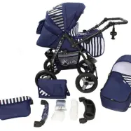 Barnvagn - Lirdo Kombi - Blue/White