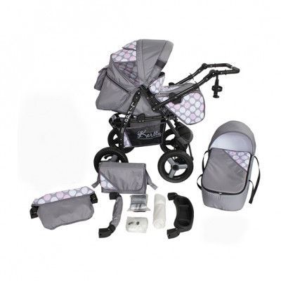 Barnvagn - Lirdo Kombi - Pink/Grey