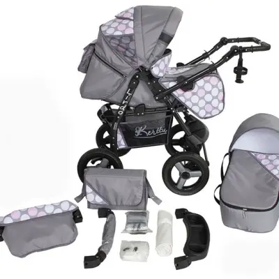 Barnvagn - Lirdo Kombi - Pink/Grey