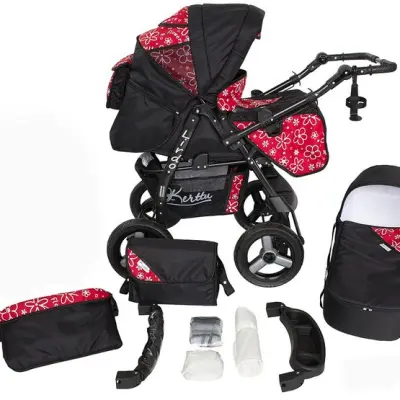 Barnvagn - Lirdo Kombi - Red/Black