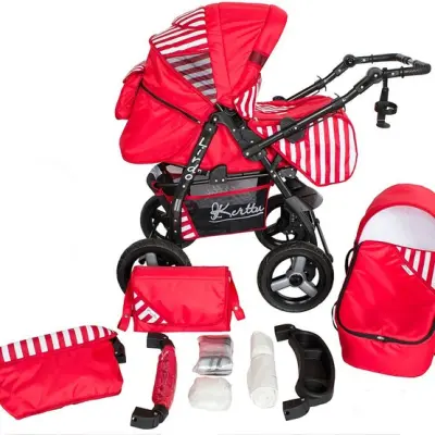 Barnvagn - Lirdo Kombi - Red/White