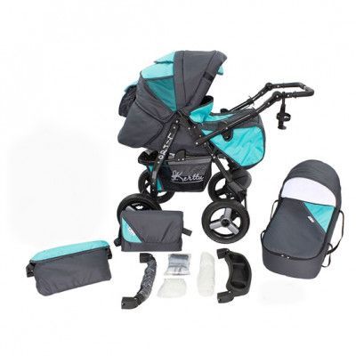 Barnvagn - Lirdo Kombi - Turquoise/Grey