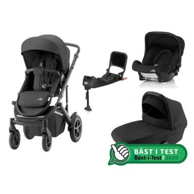 Britax Smile 3 duovagn + Baby-Safe babyskydd + isofix-bas