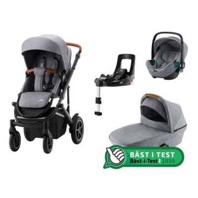 Britax Smile 3 duovagn + Baby-Safe iSense babyskydd + flexbas