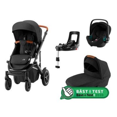 Britax Smile 3 duovagn + Baby-Safe3 i-size babyskydd + flexbas