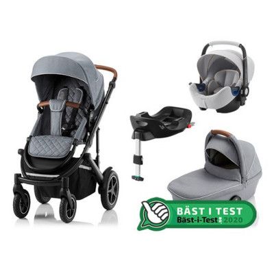 Britax Smile 3 duovagn + Baby-Safe2 i-size babyskydd + flexbas, ltd edt nordic grey