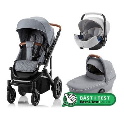 Britax Smile 3 duovagn + Baby-Safe2 i-Size babyskydd, ldt edt nordic grey