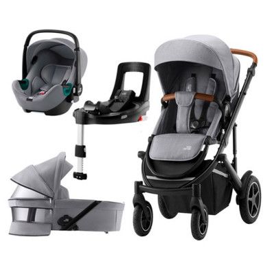Britax Smile 4 duovagn + babysafe isense babyskydd + flexbas