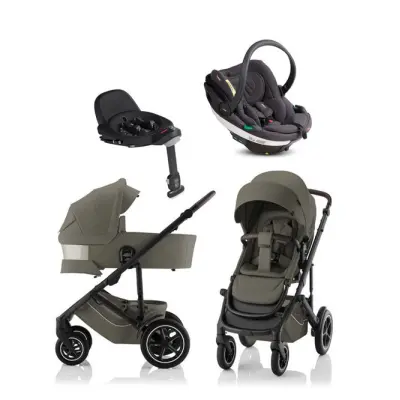 Britax Smile 5Z duovagn + BeSafe Go Beyond Babyskydd + isofixbas