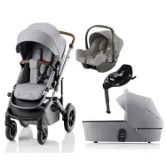 Britax Smile 5Z duovagn + Joie I-Snug 2 babyskydd + isofixbas Encore