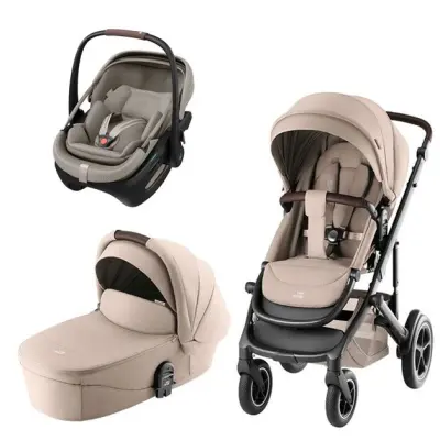Britax Smile 5Z duovagn + Maxi-Cosi Coral Slide Pro babyskydd