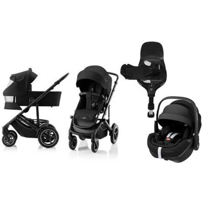 Britax Smile 5Z duovagn + Maxi-Cosi Pebble 360 Pro babyskydd + isofixbas