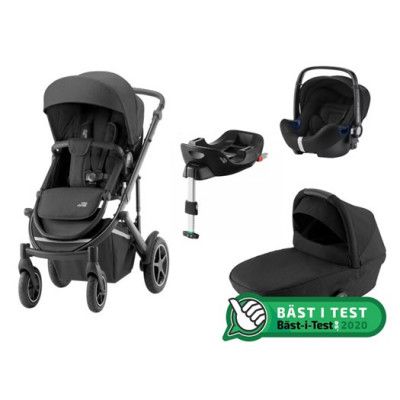 Britax Smile 3 duovagn + Baby-Safe2 i-Size babyskydd + flexbas