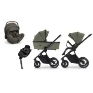 Crescent Prestige 2 Classic duovagn + Nuna Arra Flex babyskydd + isofixbas