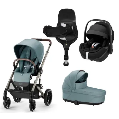 Cybex Balios S Lux duovagn + Maxi-Cosi Pebble 360 Pro babyskydd + isofixbas