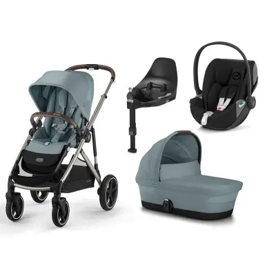 Cybex Gazelle S duovagn + Cloud Z2 babyskydd + isofix-bas + adapter