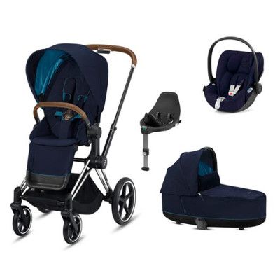 Cybex Priam duovagn 2021 + Cloud Z babyskydd + isofix-bas, valfri färg