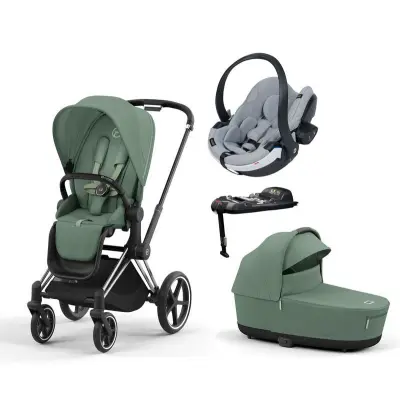 Cybex Priam duovagn + BeSafe iZi Go Modular X2 i-Size babyskydd + isofixbas