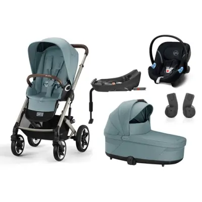 Cybex Talos S Lux duovagn + Aton 5 babyskydd + bas + adapter