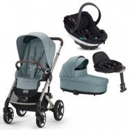 Cybex Talos S Lux Duovagn + BeSafe Go Beyond Babyskydd + Isofixbas