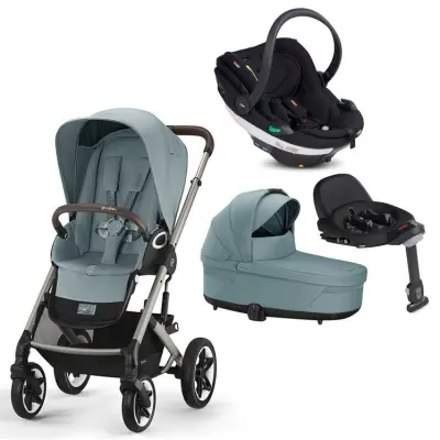 Cybex Talos S Lux Duovagn + BeSafe Go Beyond Babyskydd + Isofixbas