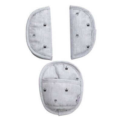 Dooky bältesskydd babyskydd univeralt, grey crowns