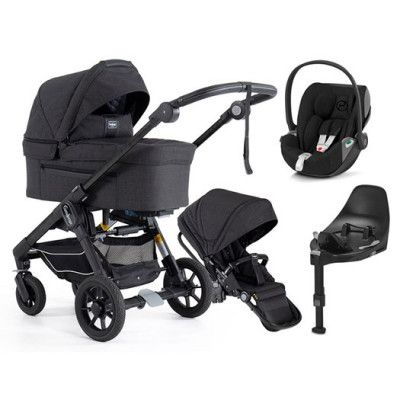 Emmaljunga NXT60 Ergo duovagn 2023 + cloud Z2 babyskydd + bas