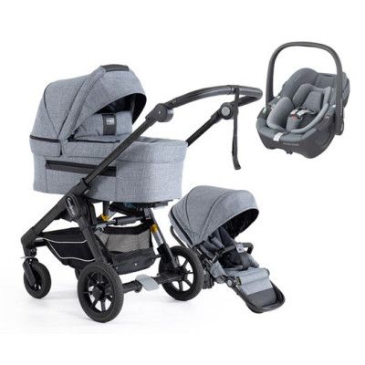 Emmaljunga NXT60 Ergo duovagn 2023 + Pebble 360 babyskydd