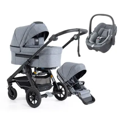 Emmaljunga NXT60 Ergo duovagn 2023 + Pebble 360 babyskydd