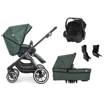 Emmaljunga NXT90 F duovagn, amazing green + Britax Primo babyskydd