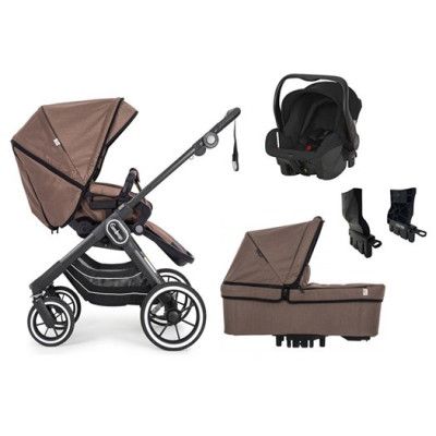 Emmaljunga NXT90 F duovagn, autumn brown + Britax primo babyskydd