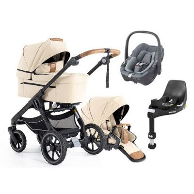 Emmaljunga NXT90 Flat duovagn 2023 + Pebble 360 babyskydd + bas