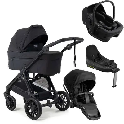 Emmaljunga Sento duovagn Ergo+ 2027 + Axkid Zero Pro babyskydd + isofixbas
