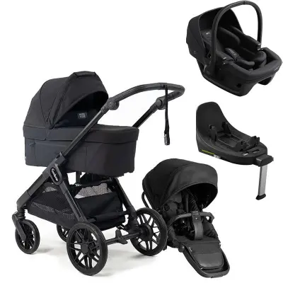 Emmaljunga Sento Max duovagn Ergo+ 2027 + Axkid Zero Pro babyskydd + isofixbas